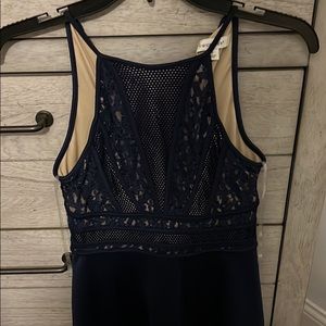 Francesca navy w lace dress